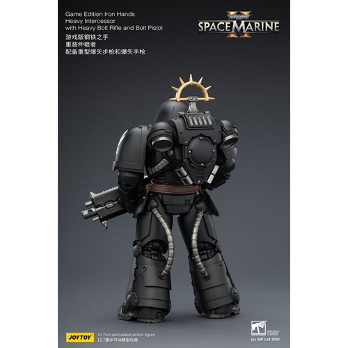 Joy Toy Warhammer 40K Space Marines Game Edition Iron Hands Intercessor Bolt Rifle & Pistol 1:18 Sca