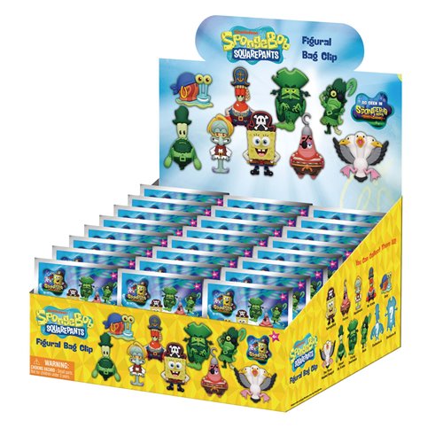 The SpongeBob SquarePants Movie 3D Foam Bag Clip Random 6-Pack