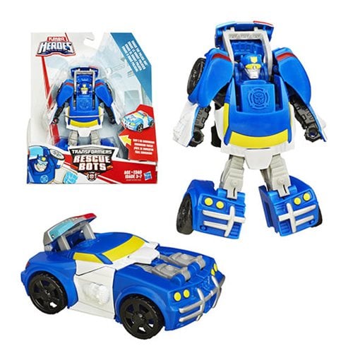 rescue bots chase police car