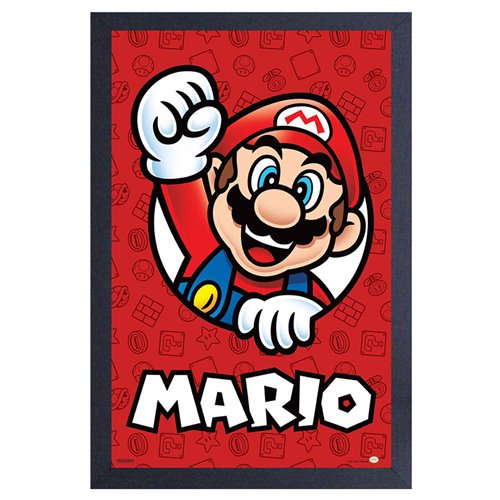 Super Mario Bros. Red Framed Art Print