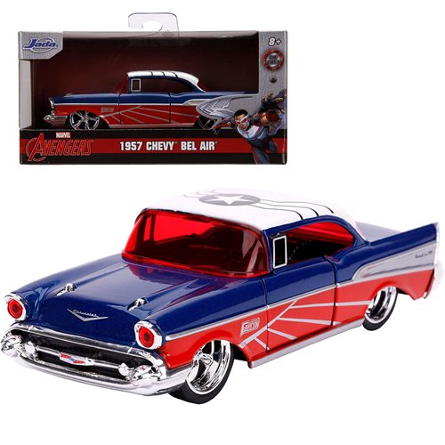 Marvel Hollywood Rides Falcon 1957 Chevy Bel Air 1:32 Scale Die-Cast Metal Vehicle