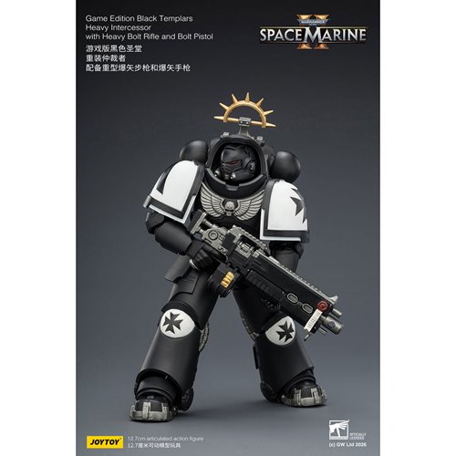 Joy Toy Warhammer 40K Space Marines Game Edition Black Templars Intercessor Bolt Rifle & Pistol 1:18