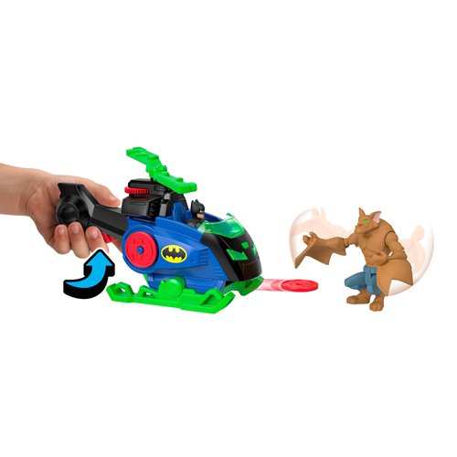 DC Super Friends Imaginext Batcopter vs Man-Bat Playset