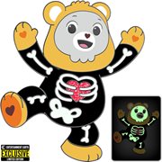 Care Bears Halloween Skeleton Tenderheart Bear Glow-in-the-Dark Enamel Pin - Entertainment Earth Exclusive