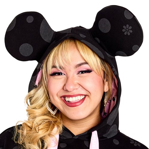 Minnie Mouse Rocks The Dots Florals Hooded Sweatshirt