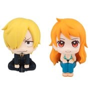 One Piece Sanji and Nami with Cloche and Orange Lookup Series Statue Set of 2