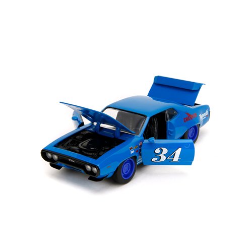 Bigtime Muscle 1972 Plymouth GTX Glossy Blue 1:24 Scale Die-Cast Metal Vehicle