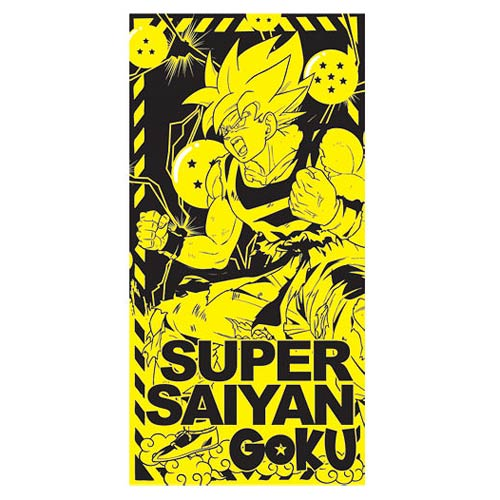 Dragon Ball Z Super Saiyan Goku Yellow and Black Towel