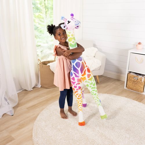 Rainbow Giraffe Plush