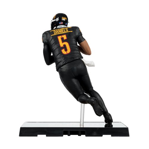 NFL SportsPicks 2025 Washington Commanders Jayden Daniels Alternate Black Uniform 7-Inch Posed Figur