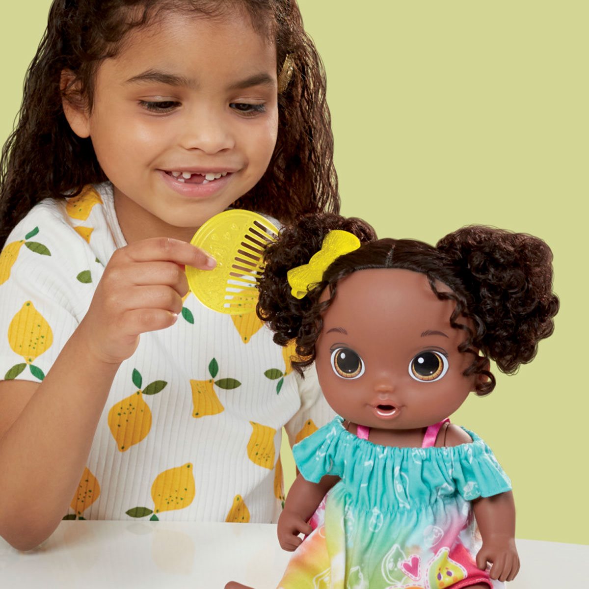 Baby Alive Sunshine Snacks - with Summer-Themed Doll Accessories - Black  Hair