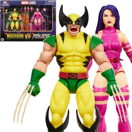 X-Men Marvel Legends Series Wolverine vs Psylocke 6-Inch Action Figures
