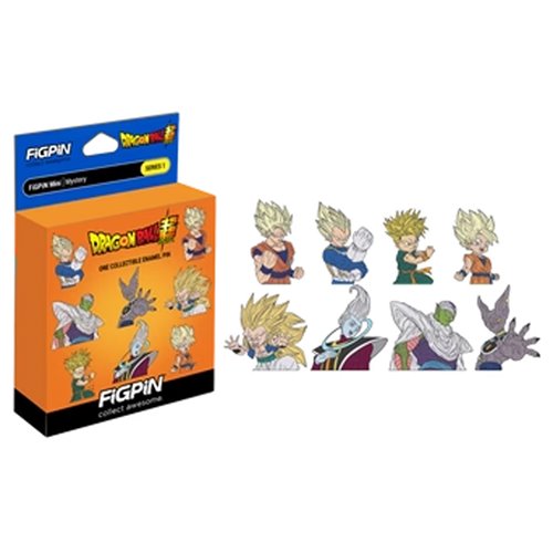 Dragon Ball Super Mystery Minis Series 1 Enamel Pin Display of 10