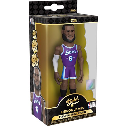 NBA Lakers LeBron James (City Uniform) 5-Inch Vinyl Gold Figure