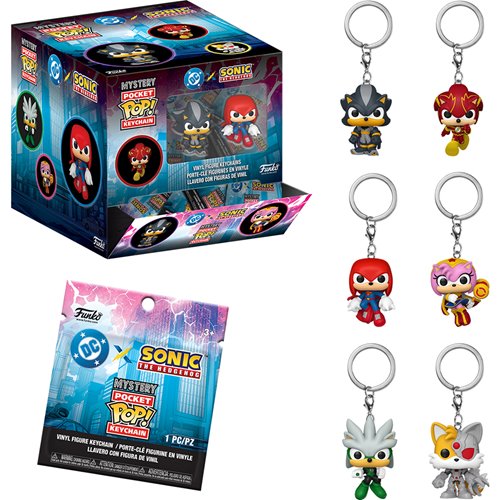 Justice League x Sonic the Hedgehog Funko Pocket Pop! Key Chain - Random 4-Pack