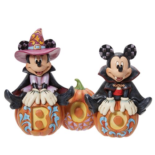 Disney Traditions Mickey Mouse and Minnie Mouse Halloween by Jim Shore Statue