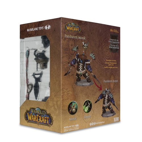 World of Warcraft Wave 2 Pandaren Monk and Rogue 1:12 Scale Posed Figure