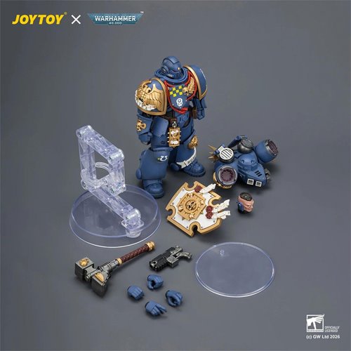 Joy Toy Warhammer 40,000 Ultramarines Captain with Jump Pack and Relic Shield 1:18 Scale Action Figu