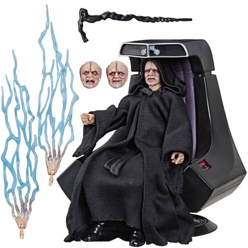 Star Wars The Black Series Emperor Palpatine Action Figure with Throne Deluxe 6-Inch Action Figure - Exclusive