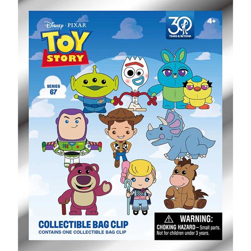 Toy Story 30th Anniversary 3D Foam Bag Clip Random 6-Pack