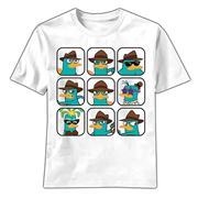 Phineas and Ferb Agent P Expressions White T-Shirt