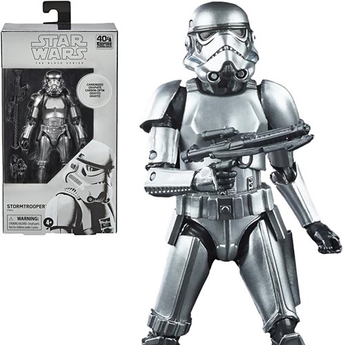 Star Wars The Black Series Carbonized Stormtrooper 6-Inch Action Figure, Not Mint