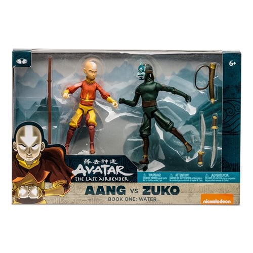 Avatar: The Last Airbender Aang vs. Blue Spirit Zuko Book One: Water 5-Inch Scale Action Figure 2-Pa