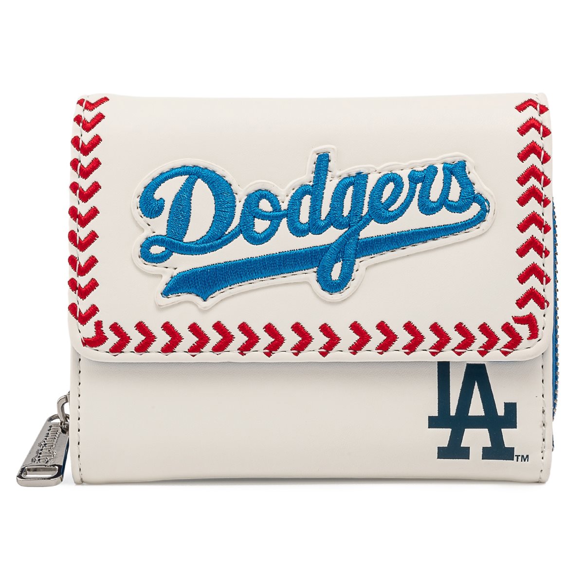 Loungefly MLB Los Angeles Dodgers Baseball Seam Faux Leather Crossbody  Purse