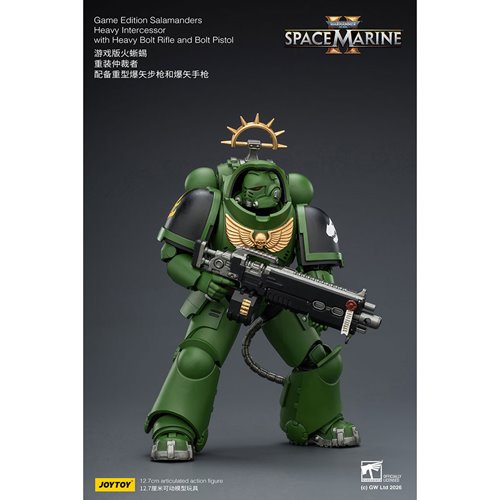 Joy Toy Warhammer 40,000 Space Marines Game Edition Salamanders Intercessor Bolt Rifle & Pistol 1:18