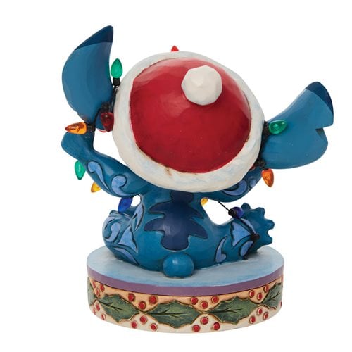 Disney Traditions Lilo & Stitch Stitch Wrapped in Christmas Lights by Jim Shore Statue