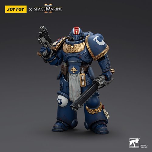 Joy Toy Warhammer Space Marine II Ultramarines Lieutenant Titus Collectors Edition 1:18 Scale Action