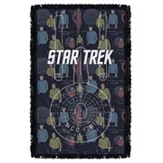 Star Trek Enterprise Crew Woven Tapestry Throw Blanket