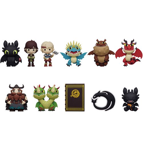 How to Train Your Dragon 3D Foam Bag Clip Random 6-Pack