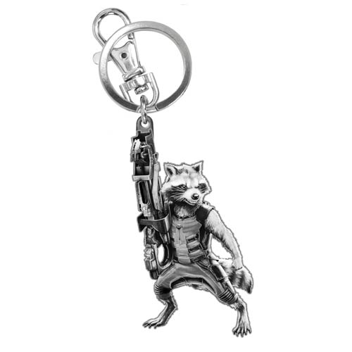 Guardians of the Galaxy Rocket Raccoon Figural Pewter Key Chain