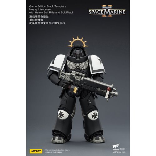 Joy Toy Warhammer 40K Space Marines Game Edition Black Templars Intercessor Bolt Rifle & Pistol 1:18
