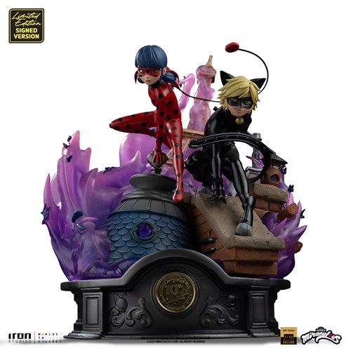 Miraculous Ladybug And Cat Noir 10th Anniversary Signed Edition 1:10 Deluxe Art Scale Limited Editio