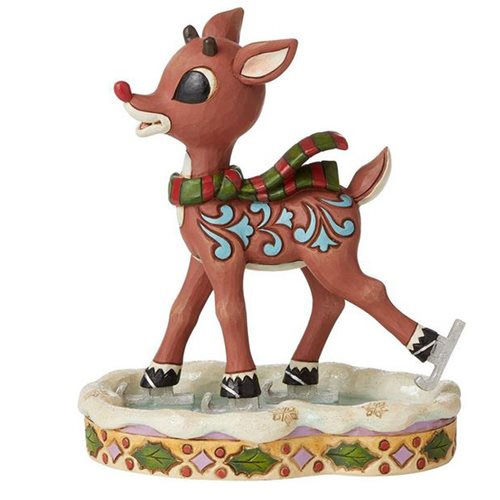 Rudolph the Red-Nosed Reindeer Rudolph Ice Skating By Jim Shore Statue