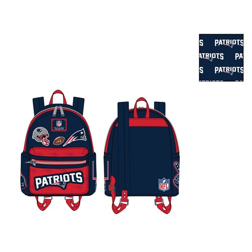 NFL New England Patriots Patches Mini-Backpack