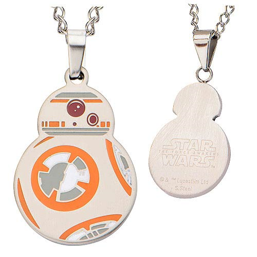 The Force Awakens BB-8 Cut Out Stainless Steel Necklace Star Wars VII 