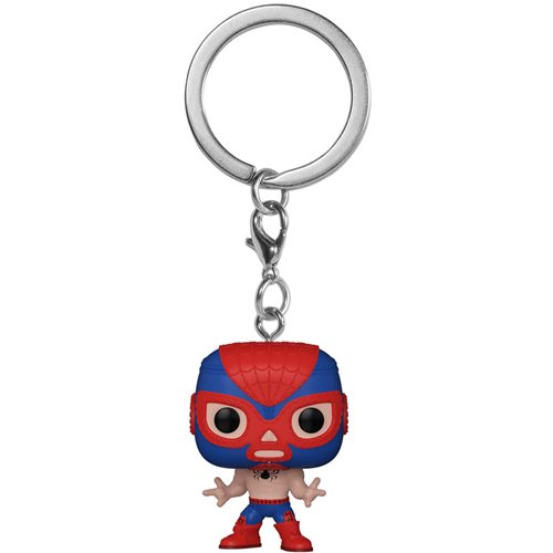 Marvel Luchadores El Aracno Spider-Man Pocket Pop! Key Chain