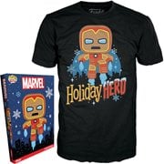 Marvel Holiday Gingerbread Iron Man Adult Boxed Pop! T-Shirt