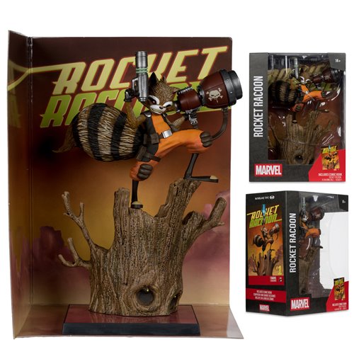 Marvel Wave 7 Rocket Racoon A Chasing Tale #1 1:6 Scale Posed Figure with Scene and Comic