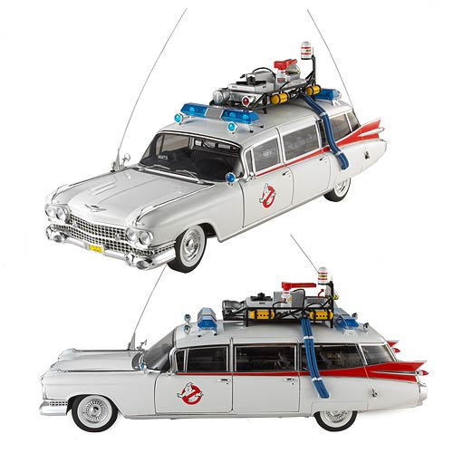 Ghostbusters Ecto-1 Hot Wheels Elite 1:18 Scale Vehicle