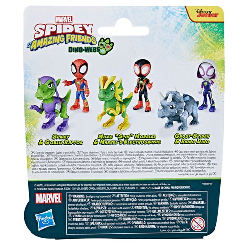 Spidey and His Amazing Friends Dino-Webs Spidey and Goblin Raptor Action Figures Set