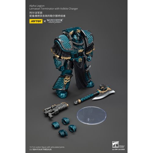 Joy Toy Warhammer The Horus Heresy Alpha Legion Lernaean Terminator with Volkite Charger 1:18 Scale