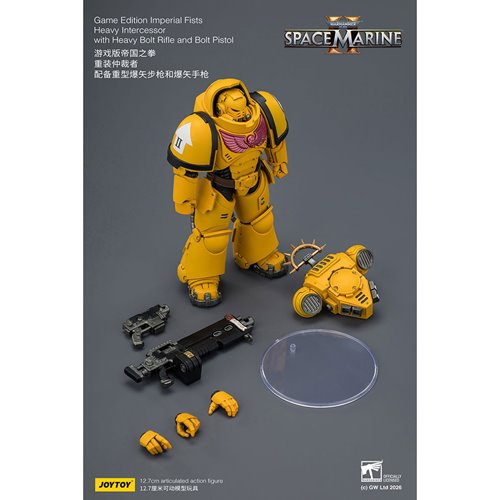 Joy Toy Warhammer 40,000 Space Marines Game Edition Imperial Fists Intercessor Rifle & Pistol 1:18 S