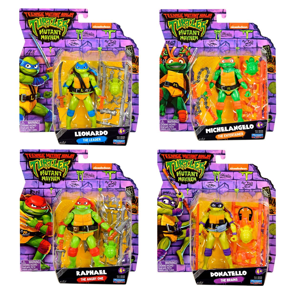 Teenage Mutant Ninja Turtles Mutant Mayhem Set - 4 Pack TMNT