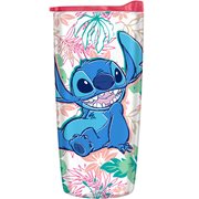 Lilo & Stitch Floral Pattern 20 oz. Travel Tumbler with Lid