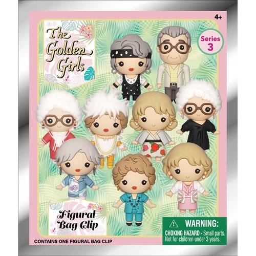 The Golden Girls Series 3 3D Foam Bag Clip Random 6-Pack