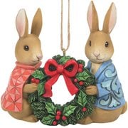 Beatrix Potter Peter Rabbit and Flopsy with Wreath by Jim Shore Holiday Ornament